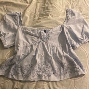 Light blue Zara babydoll top